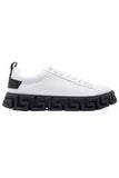 Barabas Men's Wholesale  Greek Key Sole Pattern Premium Sneakers 4SK06 White Black