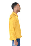Barabas Men's Textured Diamond Geometric button down dress shirts B319 Yellow