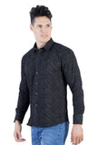 BARABAS Men's Paisley Floral Black Navy White Red Button Shirts B50 black