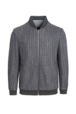 Barabas Men's Coat Black grey knit collar striped liner jacket BH60 