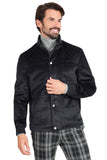 Barabas Men's Zipper Velvet Quilted Winter Bomber Jacket BH79BH79 Black