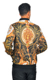 BARABAS Men's Luxury Medusa Baroque Key Printed Bomber Jacket BP659