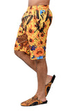 BARABAS Men's Printed Floral Sunflower Butterfly Medusa Shorts BSP9001