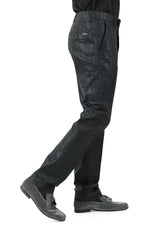 BARABAS men's black shiny checkered plaid chino dress pants CP015