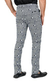 BARABAS Men's Checkered Plaid Light Grey Chino Pants CP106