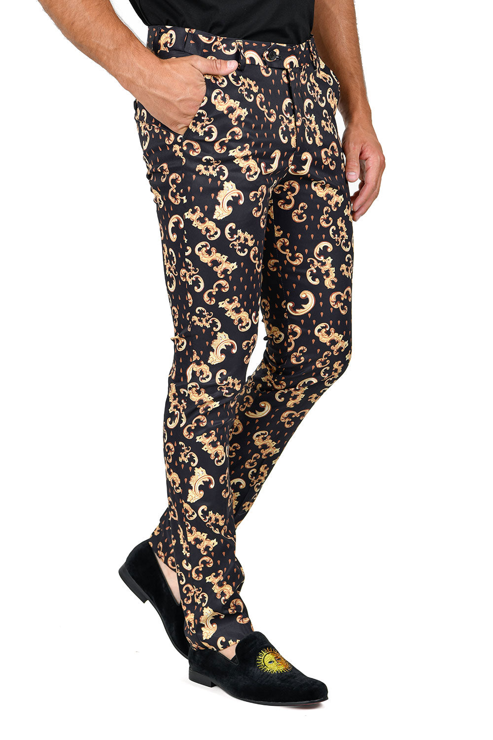 BARABAS Men's Classic Luxury Floral Chino Pants CP112 