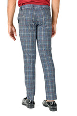 BARABAS men's checkered plaid grey pink chino dress pants CP124