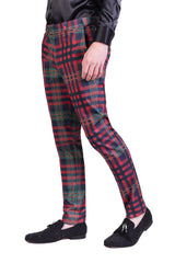 Barabas Men's Luxury Plaid Checkered Chino Dress Slim Pants CP201