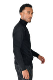 Men's Turtleneck Ribbed Solid Color Basic Sweater LS2100