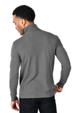 Men's Turtleneck Ribbed Solid Color Basic Sweater LS2100 Charcoal