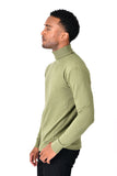 Men's Turtleneck Ribbed Solid Color Basic Sweater LS2100