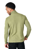 Men's Turtleneck Ribbed Solid Color Basic Sweater LS2100