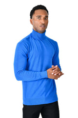 Men's Turtleneck Ribbed Solid Color Basic Sweater LS2100