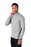 Men's Turtleneck Ribbed Solid Color  SilverBasic Sweater LS2100