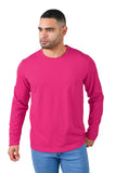 Barabas Wholesale Men's Solid Color Crew Neck Sweatshirts LV127 fuchsia