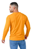 Barabas Wholesale Men's Solid Color Crew Neck Sweatshirts LV127 light mustard