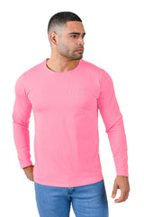 Barabas Wholesale Men's Solid Color Crew Neck Sweatshirts LV127 rose