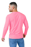 Barabas Wholesale Men's Solid Color Crew Neck Sweatshirts LV127 rose