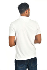 BARABAS Men's solid color Polo shirts with pocket White colors PP817