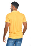 BARABAS Men Yellow color 365 logo Polo shirts PP821-1