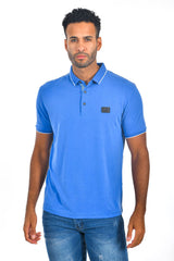 BARABAS Men Royal color 365 logo Polo shirts PP821-1