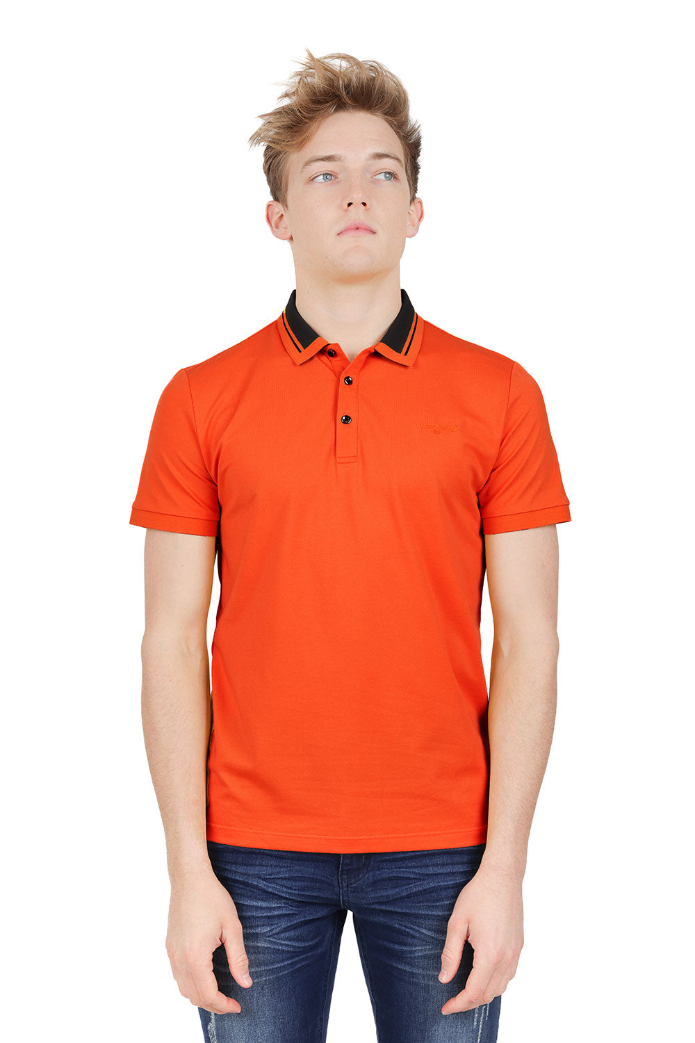 Barabas Men's Solid Color Luxury Short Sleeves Polo Shirts PP824