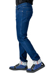 BARABAS Men's Greek Key Pattern Design Luxury Denim Jeans SN8858