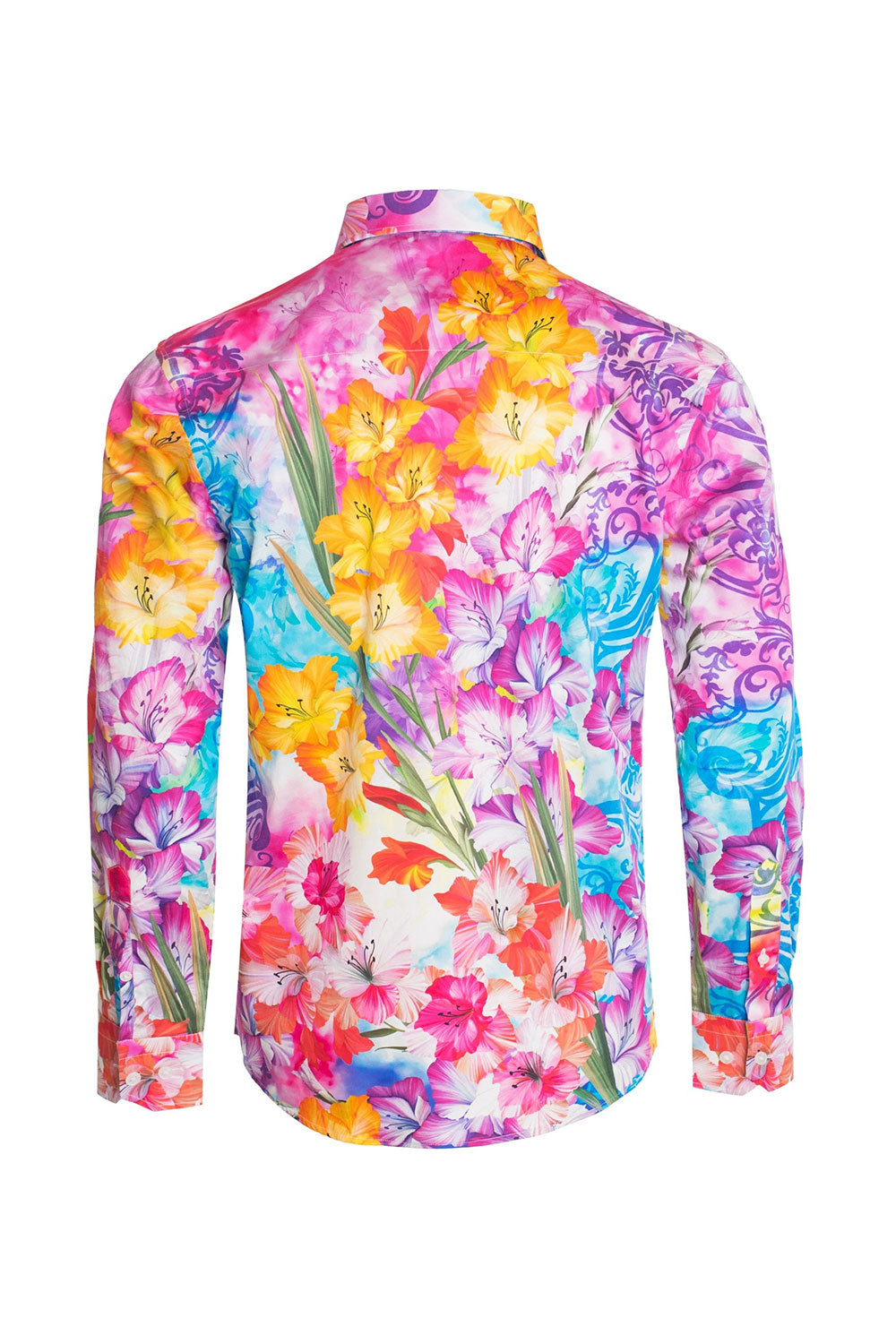 BARABAS Men's Watercolor Floral Printed Designer Dress Shirts SP210