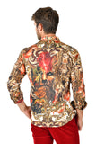 BARABAS Mens Luxury Printed Zeus Lightning Floral Baroque Shirts SP261