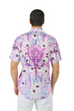 BARABAS Men's Medusa Paisley Floral Short Sleeve Shirt SS19