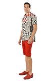 Barabas Men's Baroque Checkered Plaid Short Sleeve Shirts SS20