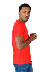 BARABAS Men's Basic Solid Color Crew-neck T-shirts ST933 hot red
