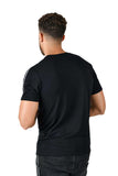 Barabas Men's Silver Rhinestone Black Crew Neck T-shirts ST942