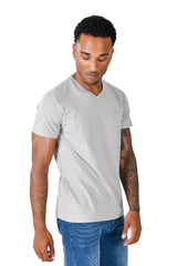 BARABAS Men's Solid Color V-neck T-shirts VTV216 