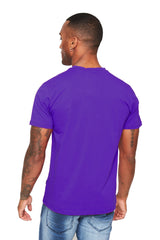 BARABAS Men's Solid Color V-neck T-shirts VTV216  Purple
