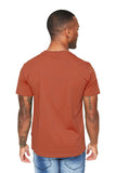 BARABAS Men's Solid Color V-neck T-shirts VTV216  Rust Brown