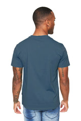 BARABAS Men's Solid Color V-neck T-shirts VTV216 Teal