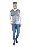 BARABAS Men's Shiny Sleeveless Knitted Sweater Vest WV201 